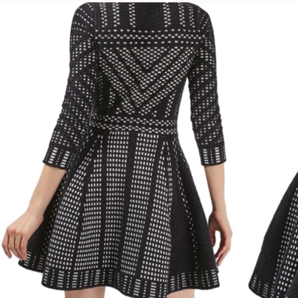 Topshop fit n flare geometric dress - Picture 3 of 4